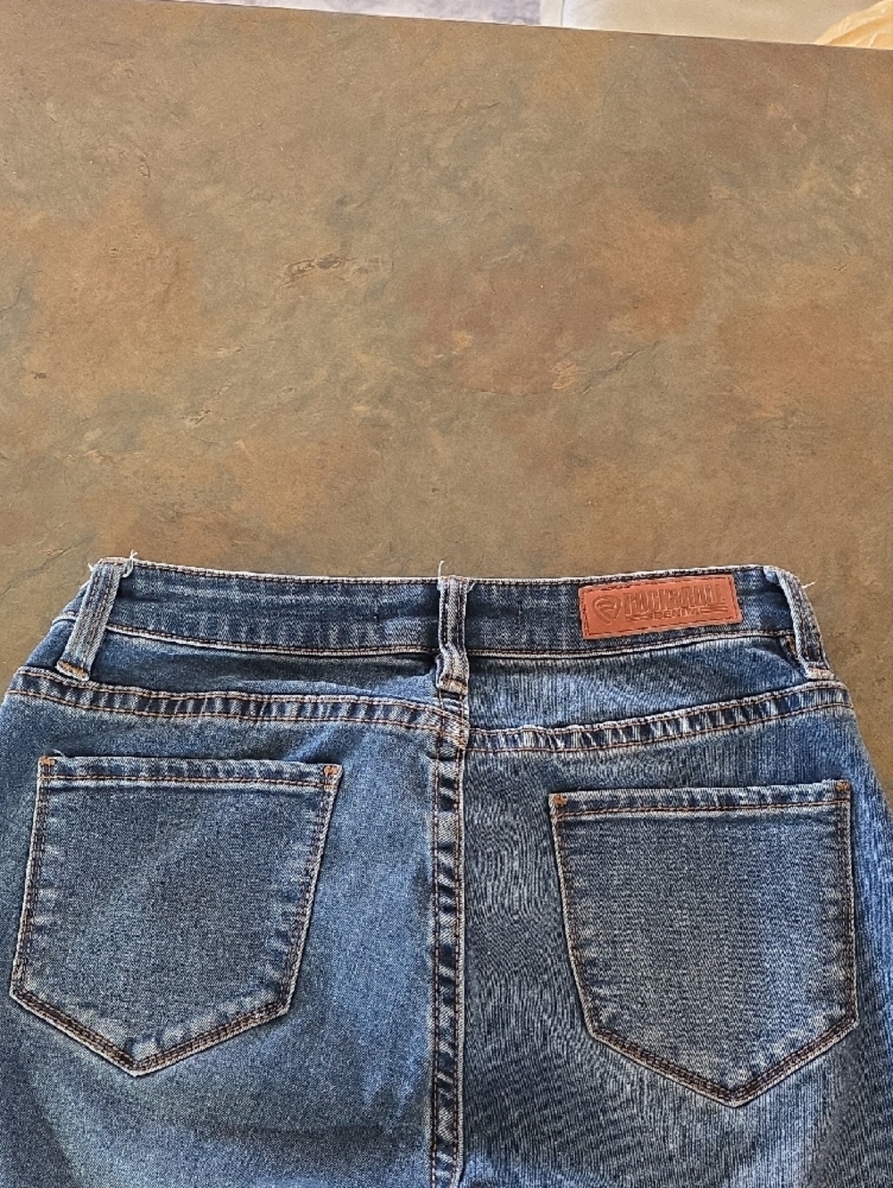 Rock & Roll Mid Rise Trouser Jeans with Decorative Pocket Buttons Size 26 - Picture 5 of 8